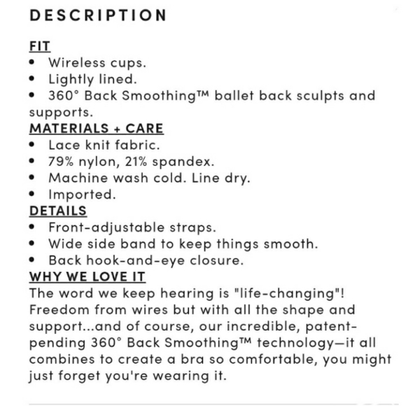 Torrid WIRE-FREE LIGHTLY LINED PRINTED LACE 360° BACK SMOOTHING BRA 44D - Picture 4 of 9